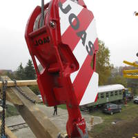 Schweres Gerät für schwere Lasten. Ein Kran kam zur Hilfe